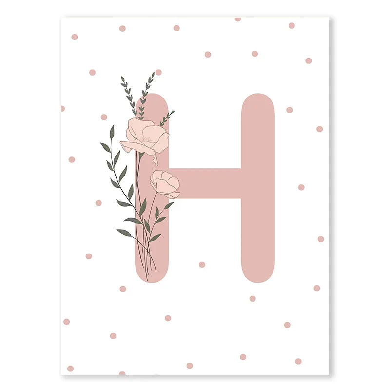 Pink Butterfly And Letters Wall Art by Snagg A Print