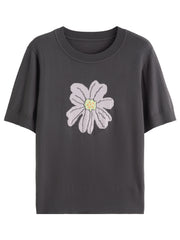 Autumn 2025 Floral Knit Casual Blouse