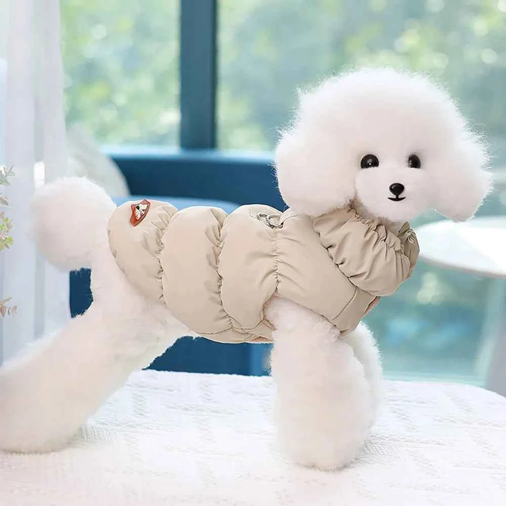 Padded Dog Vest Jacket – Windproof Warm Winter Coat for French Bulldog, Chihuahua & Poodle