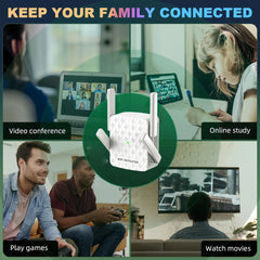 1200Mbps Dual Band WiFi Extender – 2.4G/5GHz Signal Repeater by Snagg A WiFi Booster