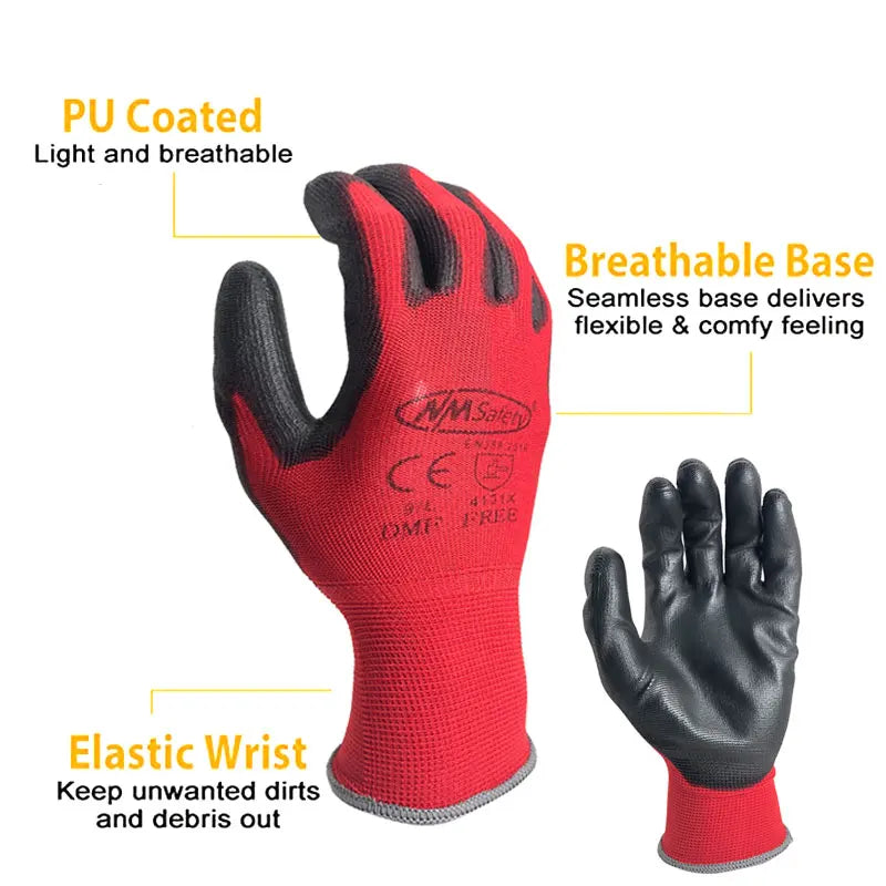 12 Pairs Professional Working Protective Gloves by Snagg A Gloves