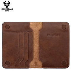 Genuine Leather RFID Passport Holder