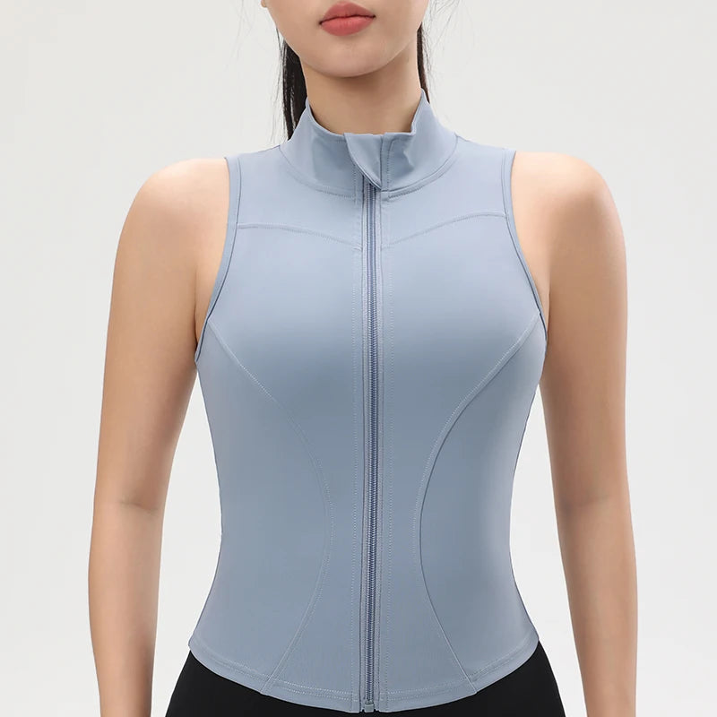 Women’s Shockproof Zipper Yoga Tank Top by Snagg A Tank Top