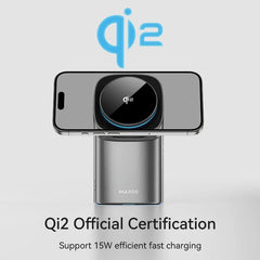 Qi2 Auto-rotate Touch Magnetic 3 in 1 Wireless Charger for IPhone Phones, Watch & AirPods by Snagg A Charging Station