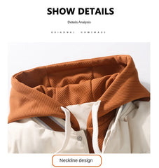 Men’s Color-Block Hooded Down Jacket by Snagg A Jacket