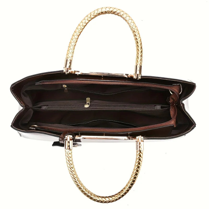 Elegant Ladies’ Glossy PU Leather Evening Purse