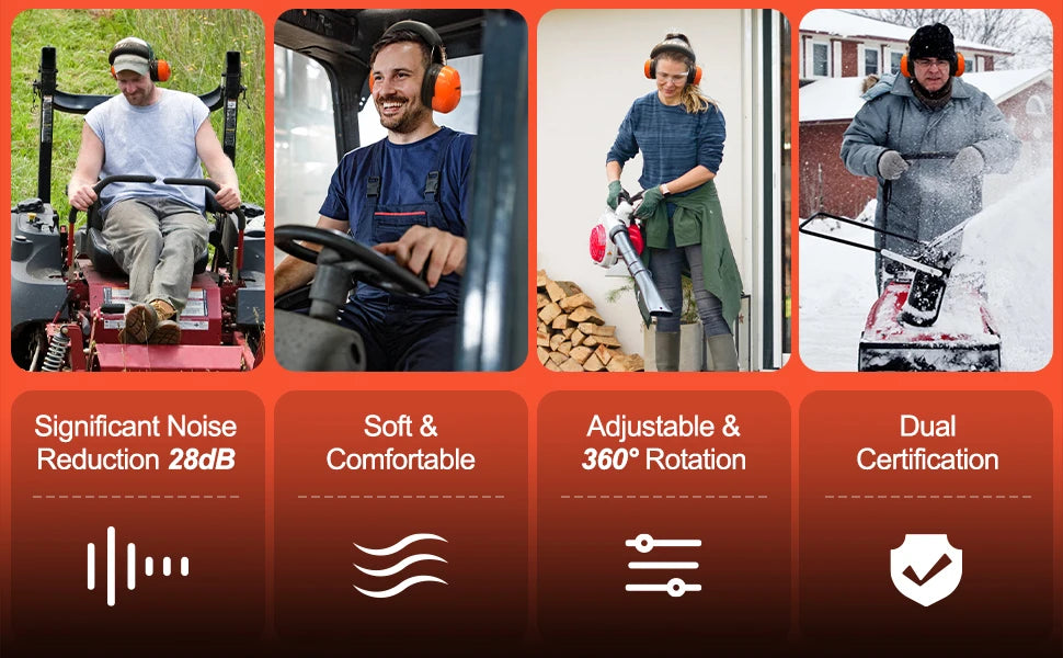 Ear Defender Noise Reduction Headset by Snagg An Earmuff