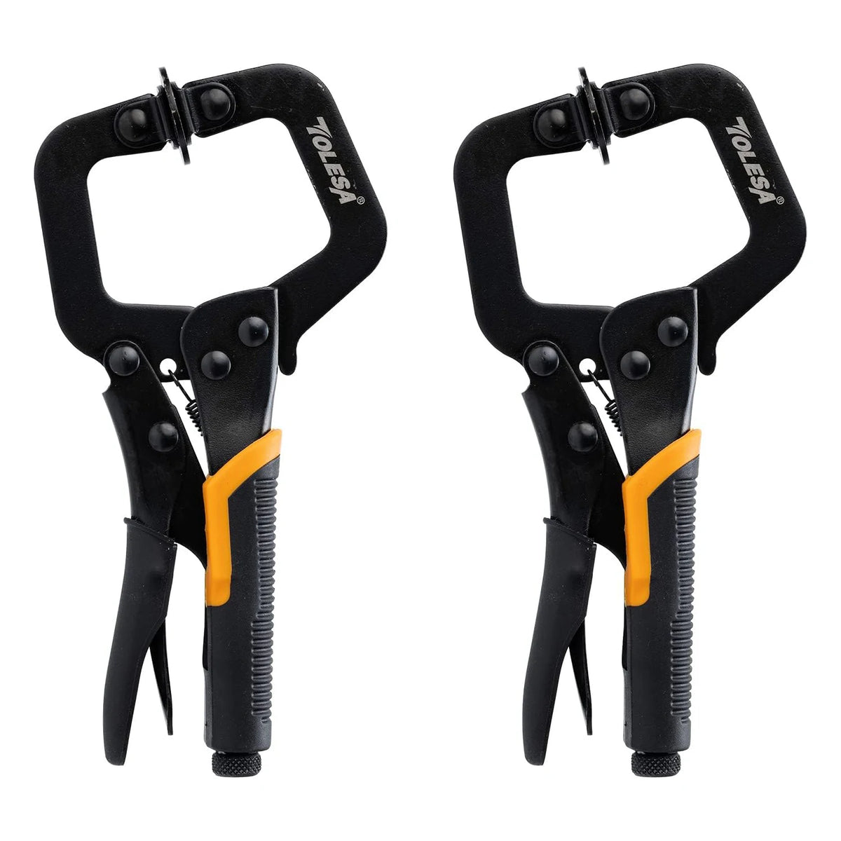 9”/11” Adjustable Metal Face Clamp 2PCS – Pocket Hole, Woodworking & Welding C-Clamps