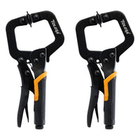 9”/11” Adjustable Metal Face Clamp 2PCS – Pocket Hole, Woodworking & Welding C-Clamps