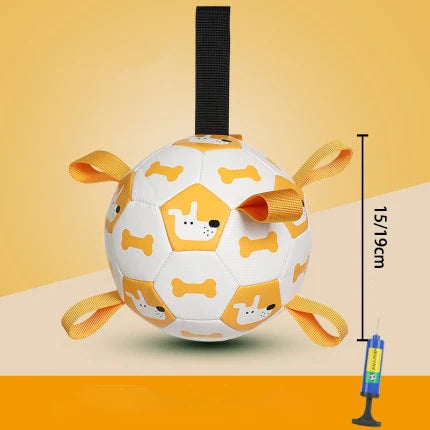 Interactive Dog Football Toy with Grab Tabs by Snagg A Toy