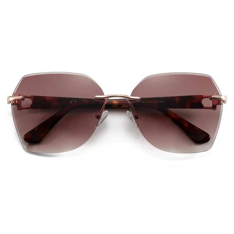 Oversized Rimless Butterfly Sunglasses by Snagg It Sunglasses