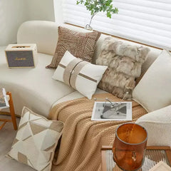 Geometric Coffee Cushion Cover by Snagg A Cushion Cover