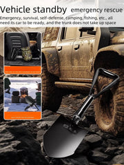 Military-Grade Folding Survival Shovel