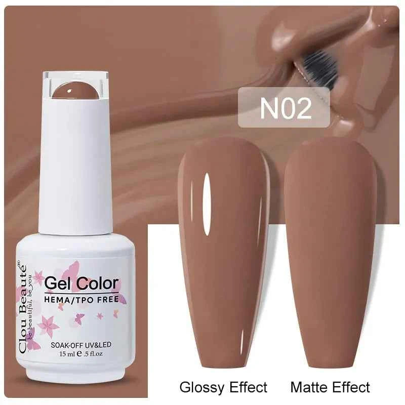 Professional 15ml HEMA & TPO Free Gel Polish – High-Performance Red & Multi Tone Semi Permanent Varnish