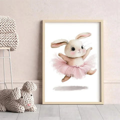 3pcs Ballerina Bunny Canvas Prints by Snagg A Print