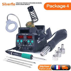 938BD-III 2-in-1 T12 Digital Soldering Station with Hot Air Gun - SnaggIt