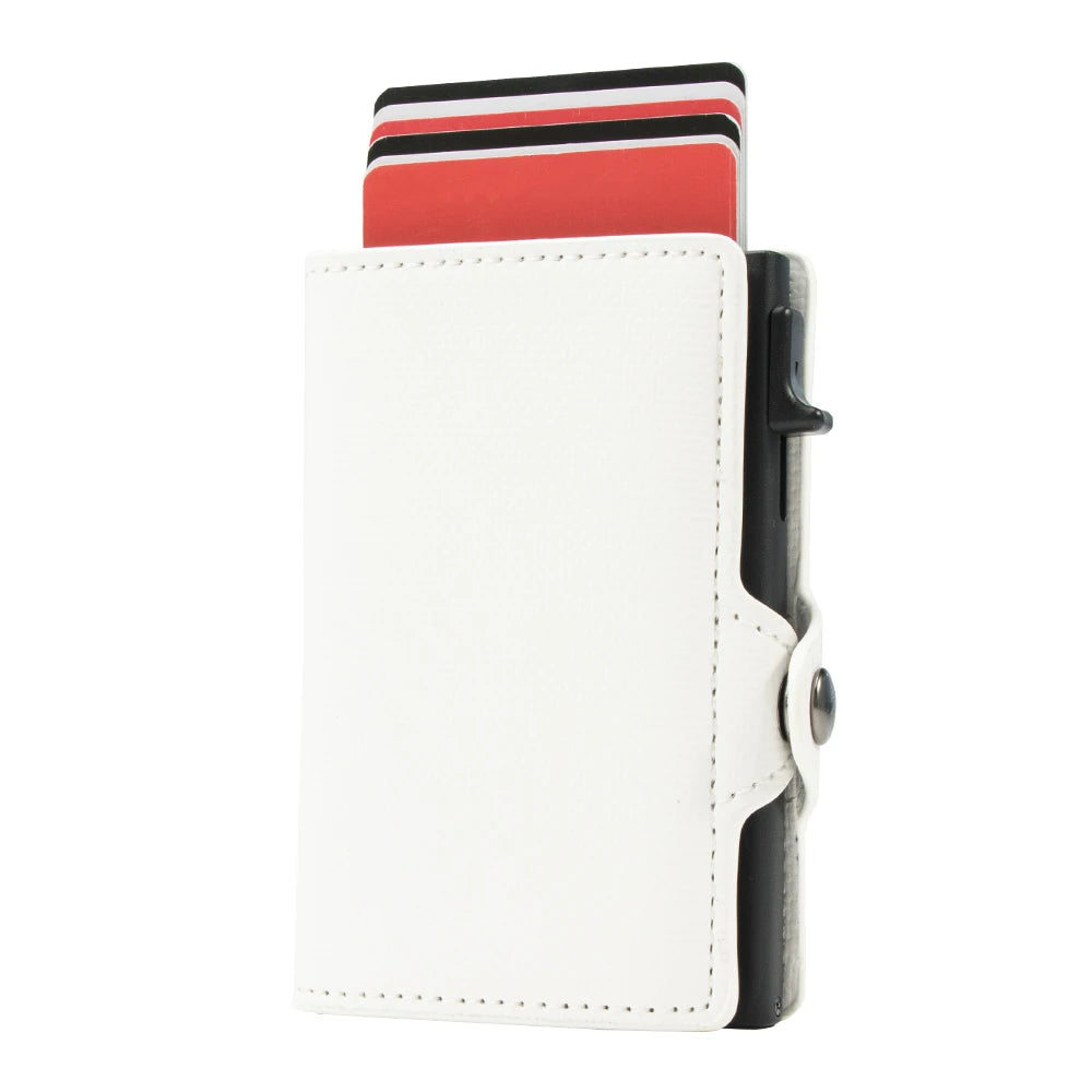 Slim Denim Leather RFID Pop-Up Wallet