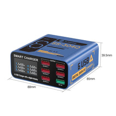 SS-304Q 6 port Usb Digital Display Fast Charge by Snagg A Charging Station