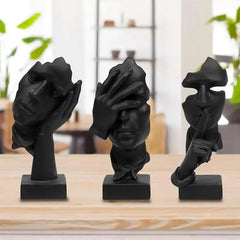 3 Piece Thinker Statue Set by Snagg A Sculpture