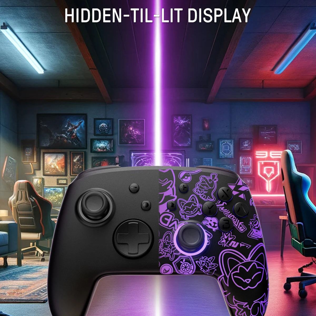 Luminous Wireless Pro Controller Turbo & Motion Control Compatible With Switch, Switch 2 & OLED by Snagg A Game Controller