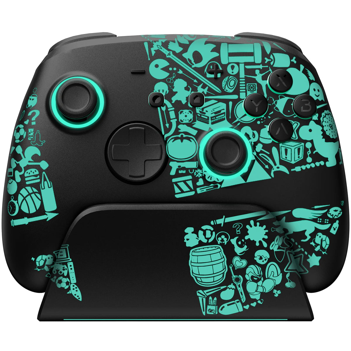 Luminous Wireless Pro Controller Bluetooth Connectivity & Charging Dock Compatible With Switch, Switch 2, Lite & OLED by Snagg A Game Controller