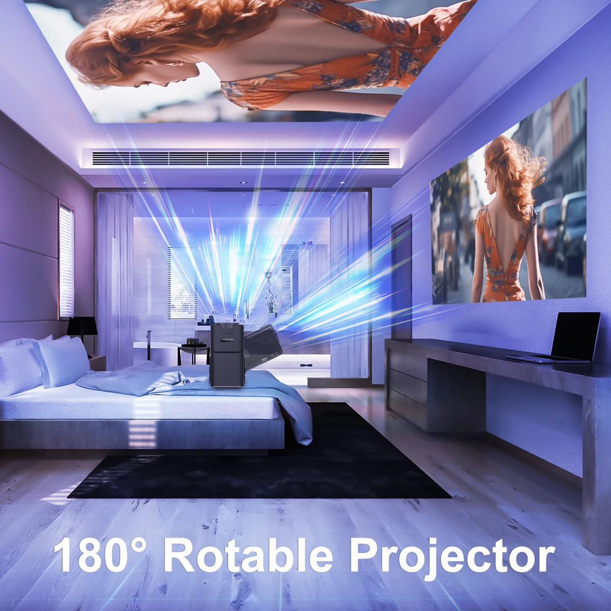 Smart Projector HY320 – Native 1080P with 4K Support by Snagg A Projector