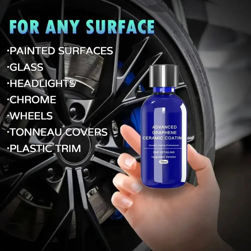 Advanced Graphene 12H Ceramic Coating 70ml – 10+ Year Car Protection, Gloss & Hydrophobicity