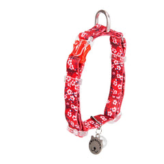 Floral Pet Collar with Bell – Adjustable, Safe & Stylish by Snagg A Pet Collars