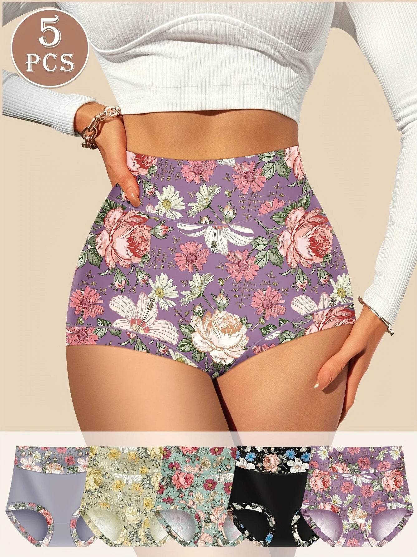 5-Pack Women’s High-Waist Printed Underwear - SnaggIt