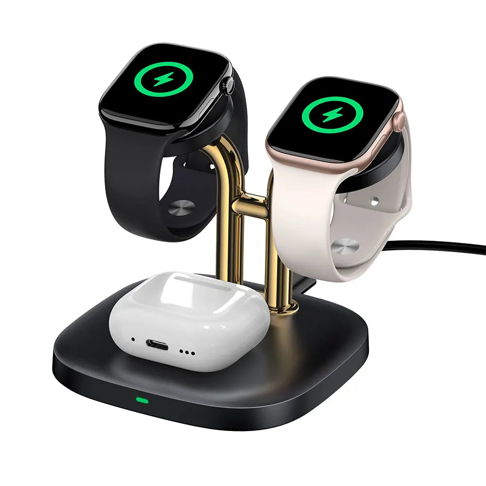 Dual Apple Watch & AirPods Wireless Charging Dock | Apple Watch Ultra 3 SE 2 11 10 9 8 7 6 AirPods 4