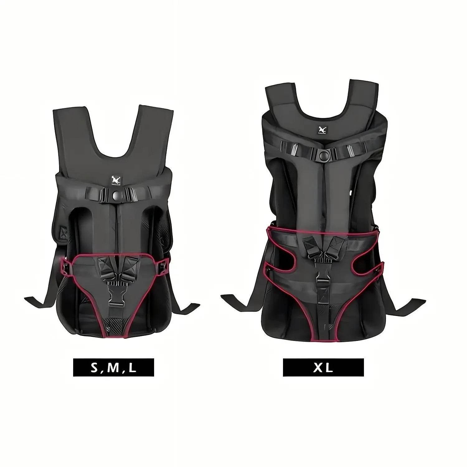 Adjustable Front & Backpack Dog Bag - SnaggIt