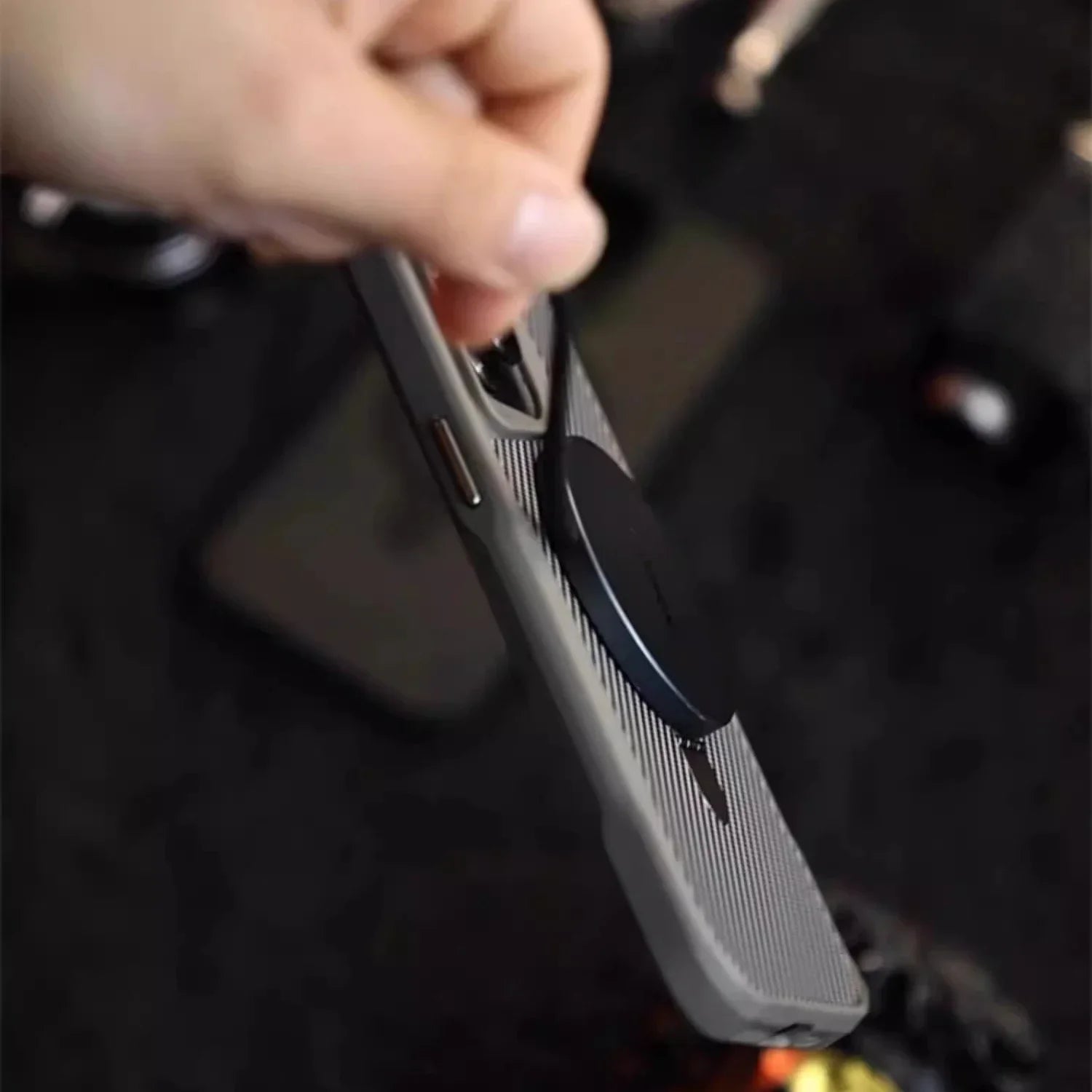 Carbon Fibre Pattern Magsafe phone case for iPhone 16 Series by Snagg A Phone Case