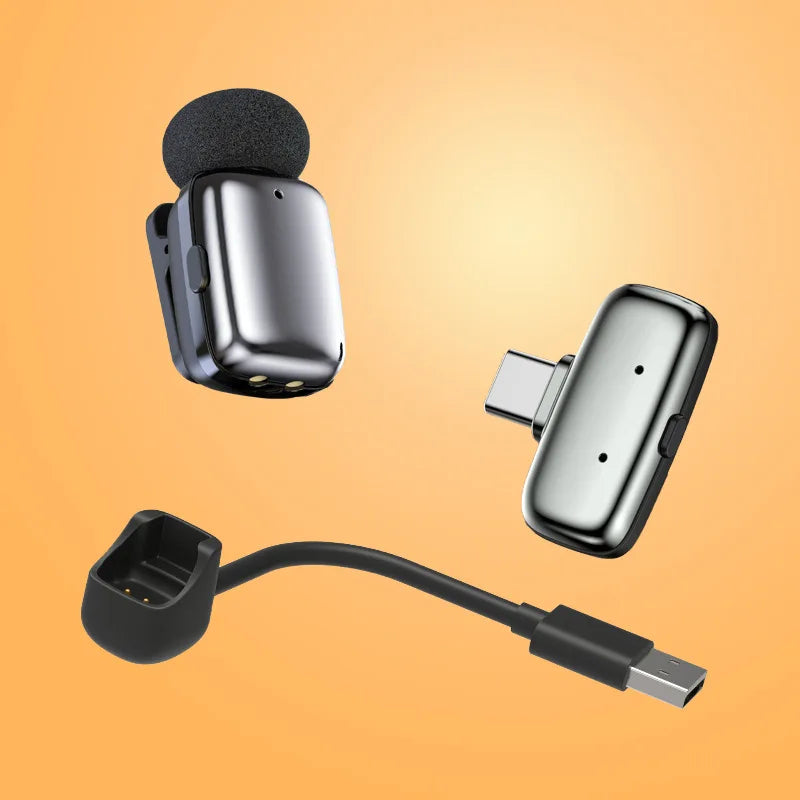 Wireless Lavalier Microphone – 2.4G Stereo Lapel Mic with Noise Cancelling for Smartphone by Snagg A Microphone