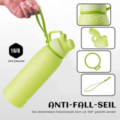 1L Stainless Steel High Performance Vacuum Flask - All Day Thermal Retention