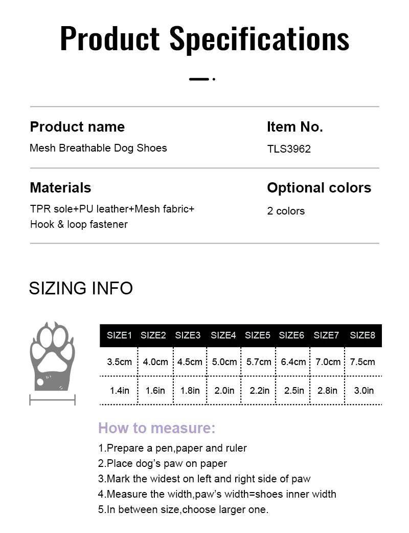 Breathable Dog Shoes with TPR Sole - SnaggIt