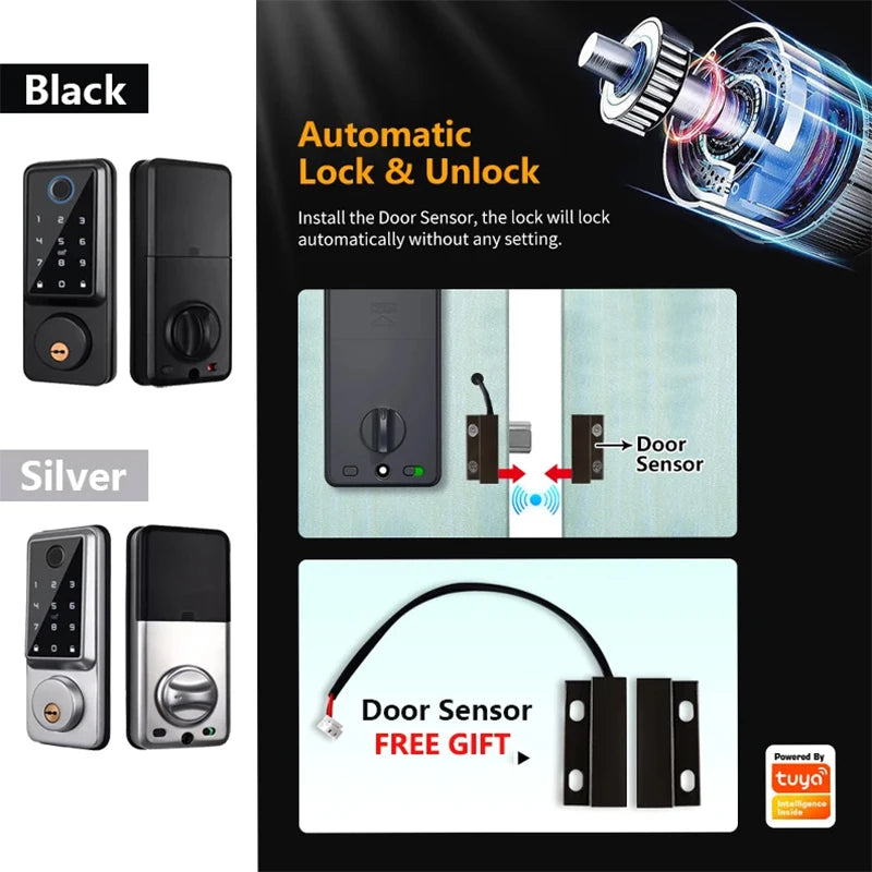 Waterproof Smart Deadbolt Lock – Biometric Fingerprint & Keypad Entry by Snagg A Smart Door Lock