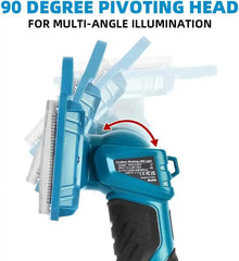 18W 2000LM Cordless LED Flashlight for Makita 18V, USB Port, for Camping, Hiking, Job Site, Indoor & Outdoor Use (No Battery)