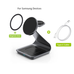 3 in 1 Wireless Charger Station for Samsung Phone, Watch & Earbuds by Snagg A Charging Station