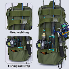 Tactical Fishing Backpack with Rod Holders