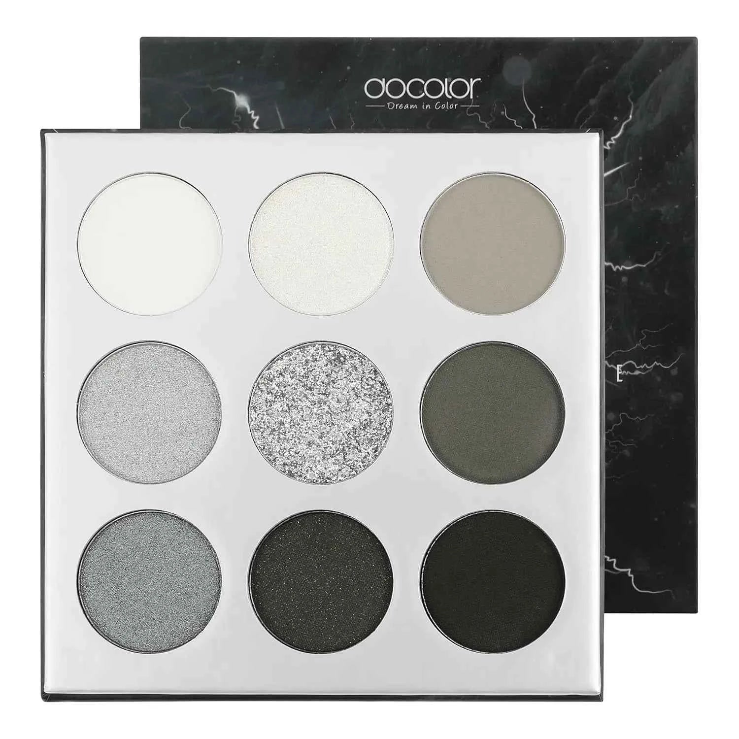 Black Gemstone Smokey Eye Palette – 9 Color High Pigment Shadow Collection for Goth, SFX, and Nighttime Glam