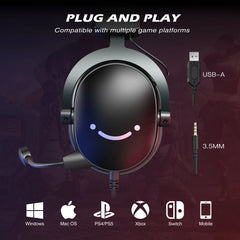 7.1 Surround Sound Gaming Headset for PC, Mac, PS4 & PS5 by Snagg A Gaming Headset