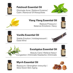 10 Bottle Essential Oil Master Collection – 100% Pure 10ml Botanical Set for Diffusion, Spa & Artisanal Crafting