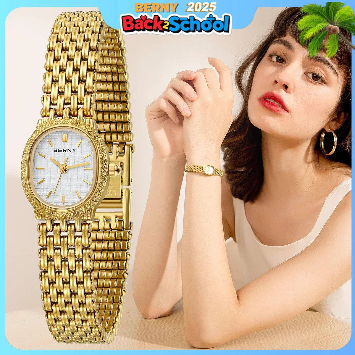 BERNY Golden Women’s Wristwatch