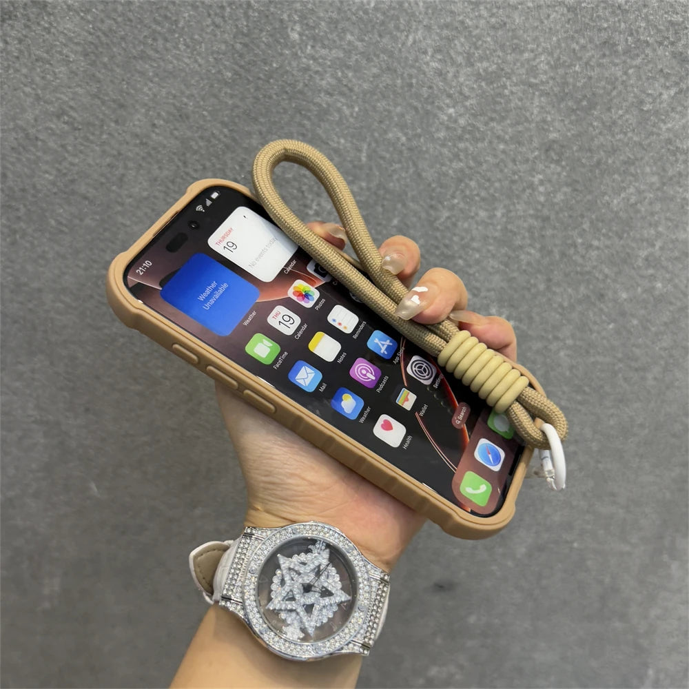 Wristband Lanyard Magsafe Magnetic Case - For iPhone 15 Series - Phone Cases & Covers