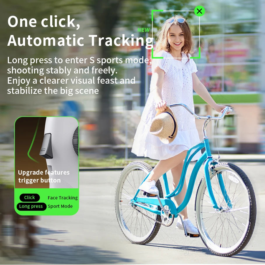 3-Axis Handheld Gimbal Phone Stabilizer with Extension Rod by Snagg A Phone Holder