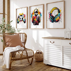 Set of 3 Gaming Wall Art Posters by Snagg A Print