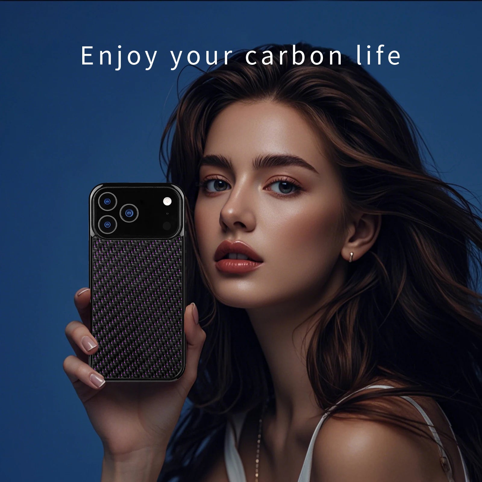 Magnetic Carbon Fiber Pattern Phone Case for iPhone 17 Pro Max Series by Snagg A Phone Case