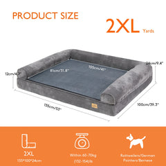 Orthopedic Pet Mattress with Bolster Sides & Washable Cover by Snagg A Pet Bed