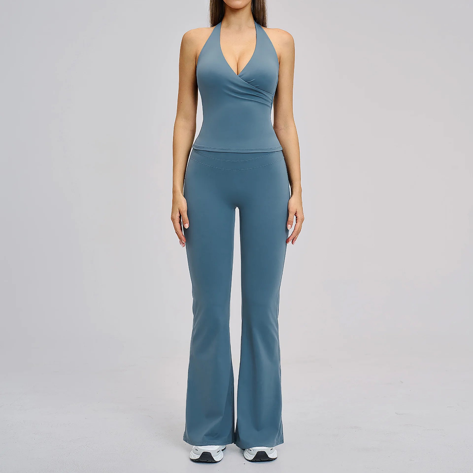 Women's 2-Piece Fitness Tracksuit | Seamless Sports Bra & High Waist Leggings Yoga Gym Set