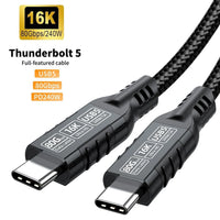 240W 80Gbps PD Fast Charging Cord for iPhone 16 Pro, MacBook, Laptop, Tablet & Switch by Snagg A Charging Cable